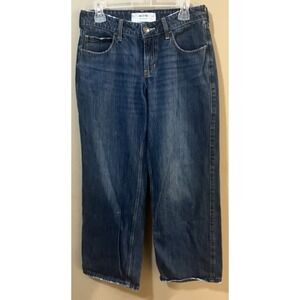 Hollister‎ Women's Low Fit Baggy Jeans Size 4R W27 Dark Wash EUC